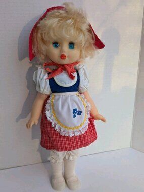 Vintage Soviet Lenigrushka Folk Doll-Little Red Cap–Talk Box (Doesn't Work)-USSR